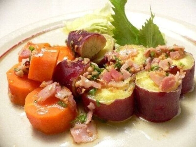 ご飯と一緒に野菜を炊く！炊飯器で作る、薩摩芋と人参のホットサラダ