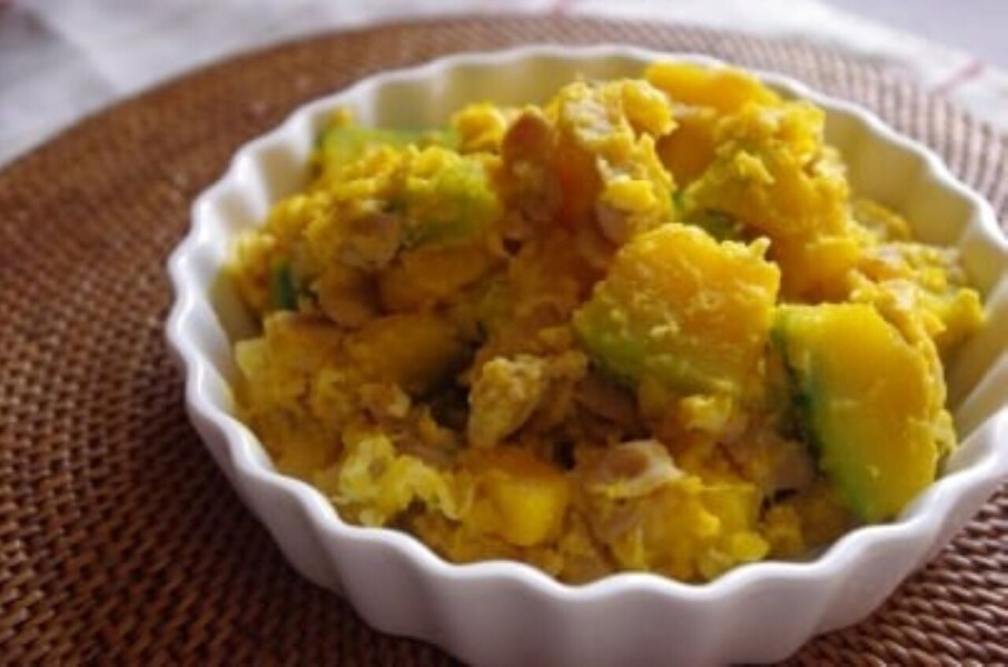 かぼちゃの卵とじレシピ……タイ料理のほっこり甘いお惣菜