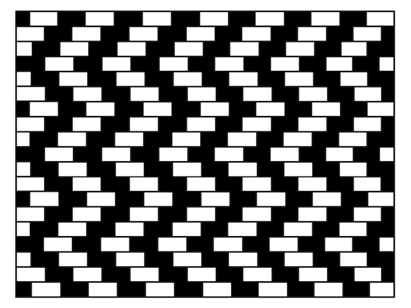 【図形画像あり】ツェルナー錯視・ミュンスターバーグ錯視・カフェウォール錯視はなぜそう見えるのか