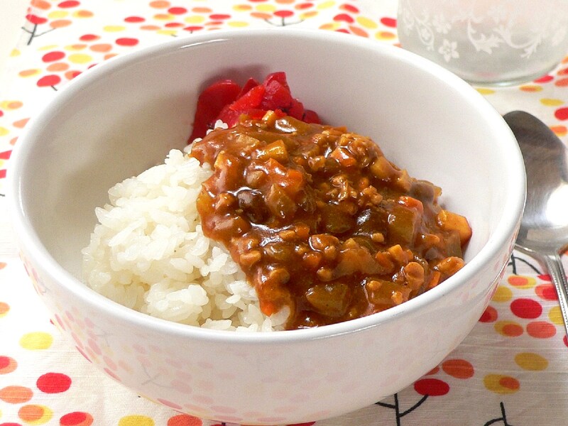 朝のキーマカレーレシピ……電子レンジで4分！