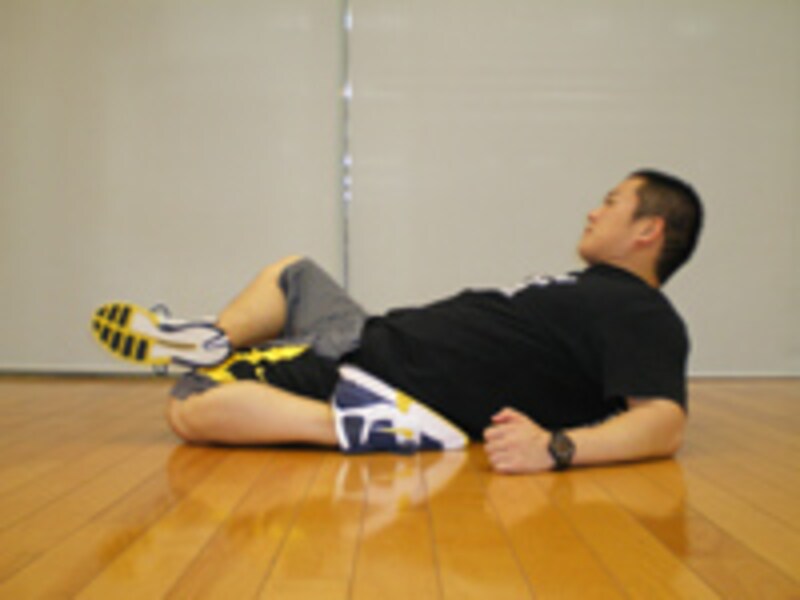 腿前のストレッチ