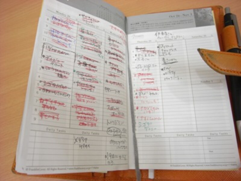 フランクリンプランナーの手帳