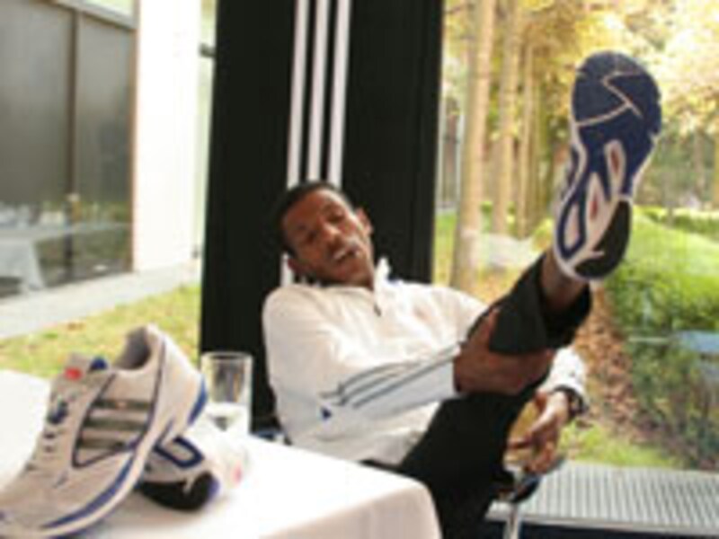 2時間3分台を出す前日とは思えないリラックスぶりだった