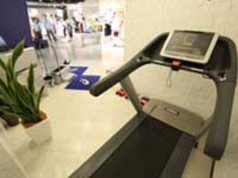 グリーンも用意されてリラックスできる診断コーナー