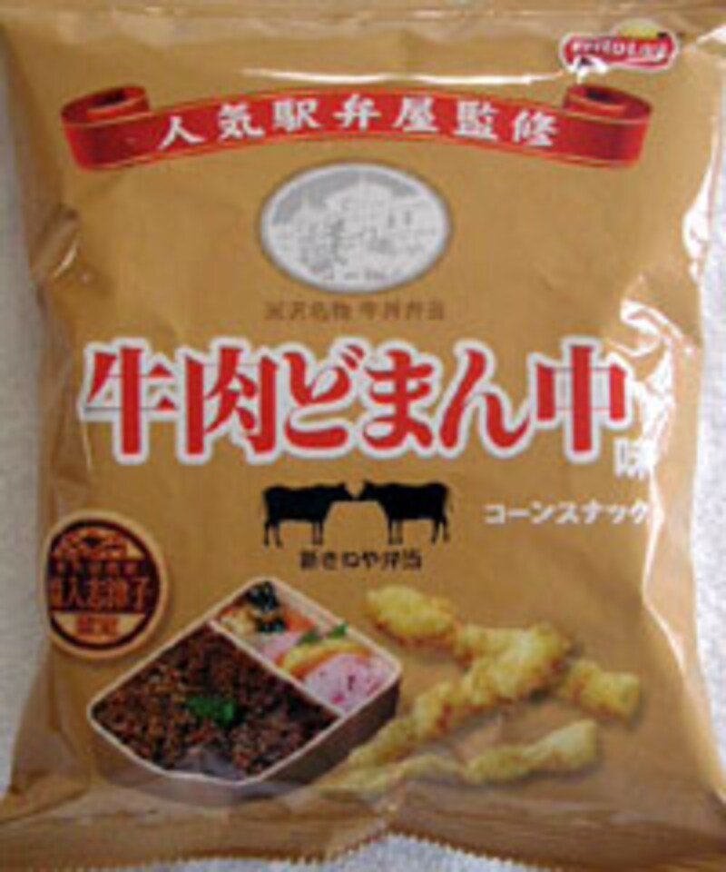 ジャパンフリトレー 人気駅弁屋監修 牛肉どまん中味コーンスナック