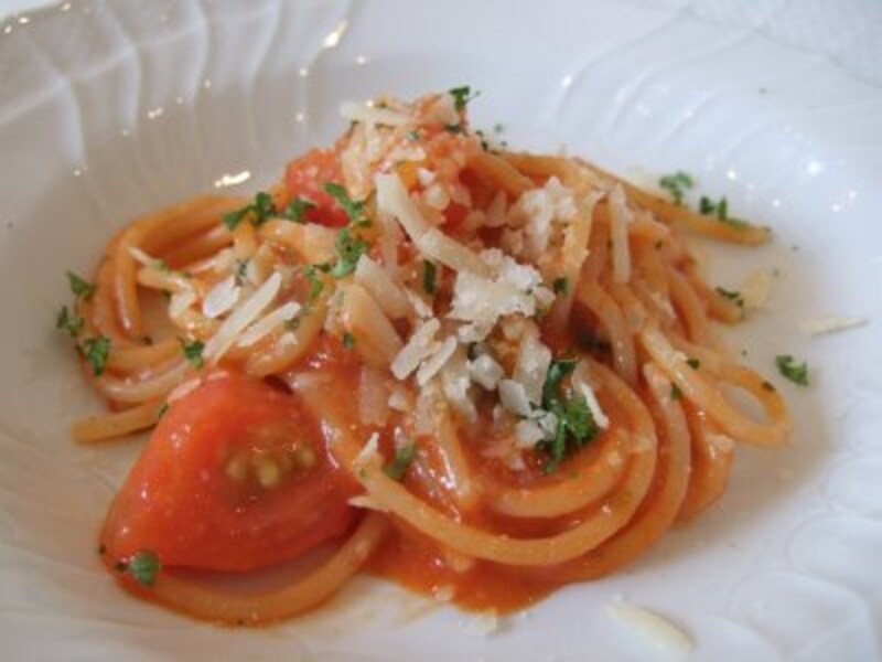 トマトのスパゲティ。