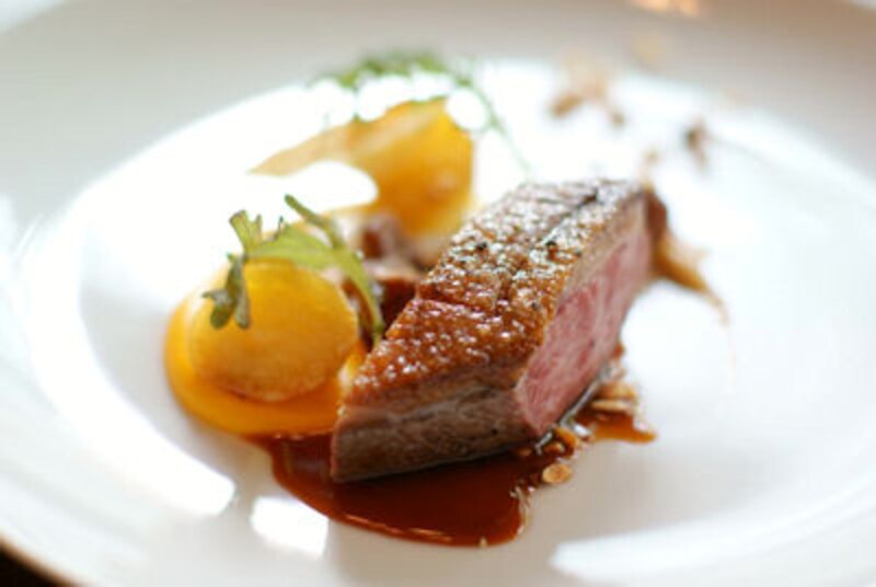 Filet de canard roti.C au suc dananas。