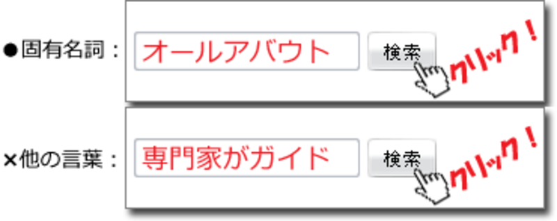 検索語を固有名詞にした場合と一般語にした場合