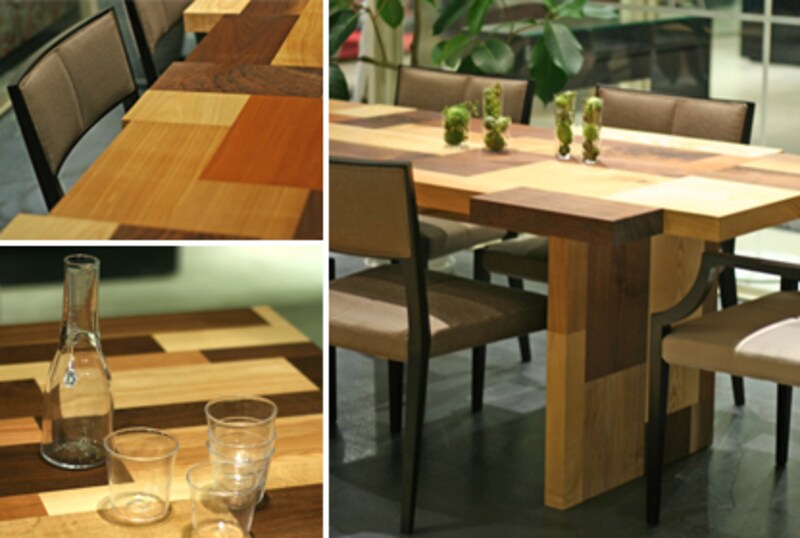 個性で惹きつける、木のテーブル