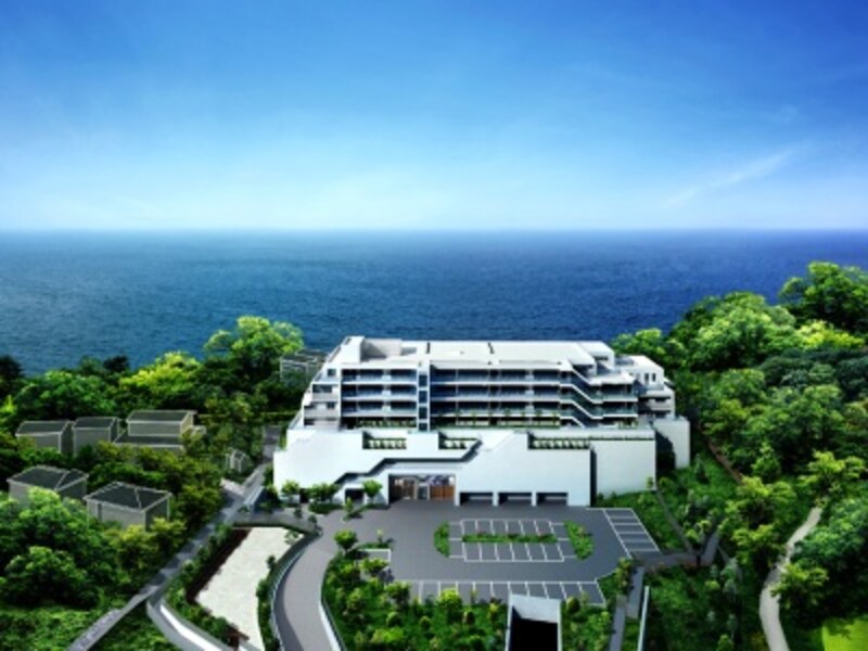 コンセプトは“すべてに、海向き”<br>海への圧倒的な開放感と緑に守られた隠れ家のような環境の調和に