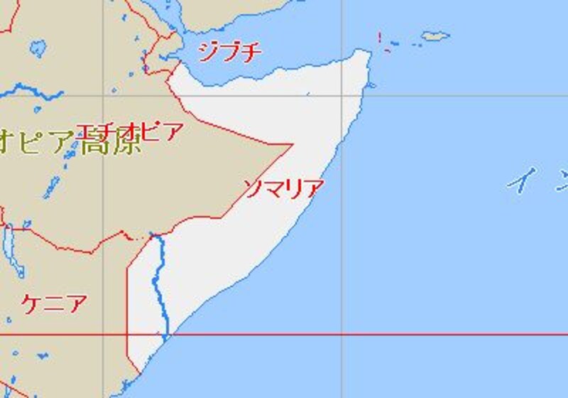 ソマリアの地図