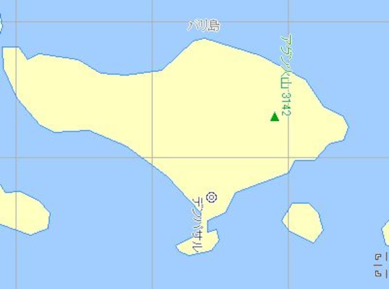 バリ島の地図