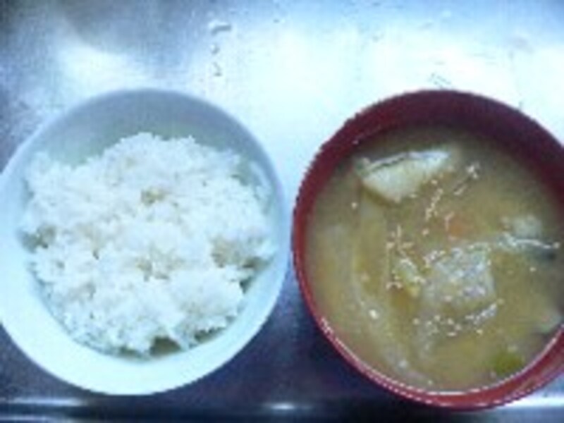 ピリ辛みそ雑炊・手順1