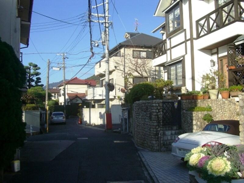 入り組んだ街路