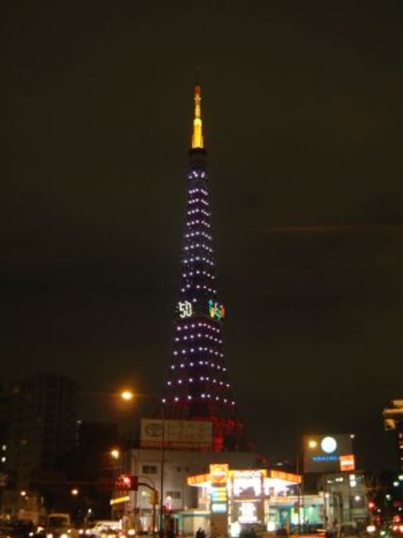 東京タワーを眺める（15）／ダイヤモンドヴェール・ホワイトダイヤモンド／赤羽橋交差点より
