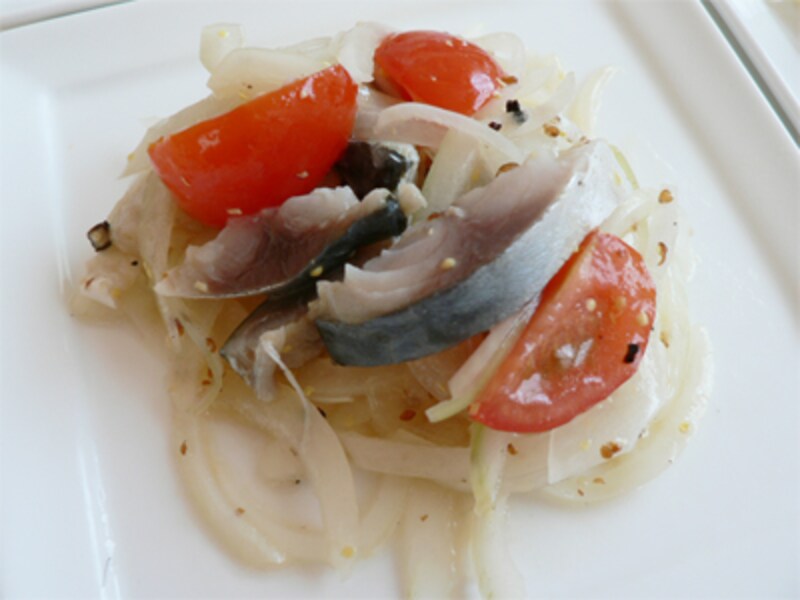 しめ鯖のマリネ