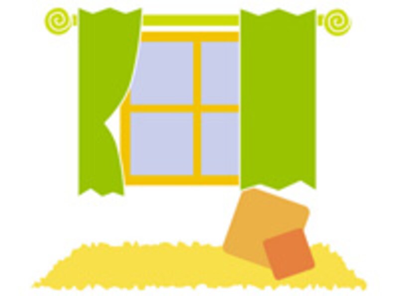 カーテンとカーペット