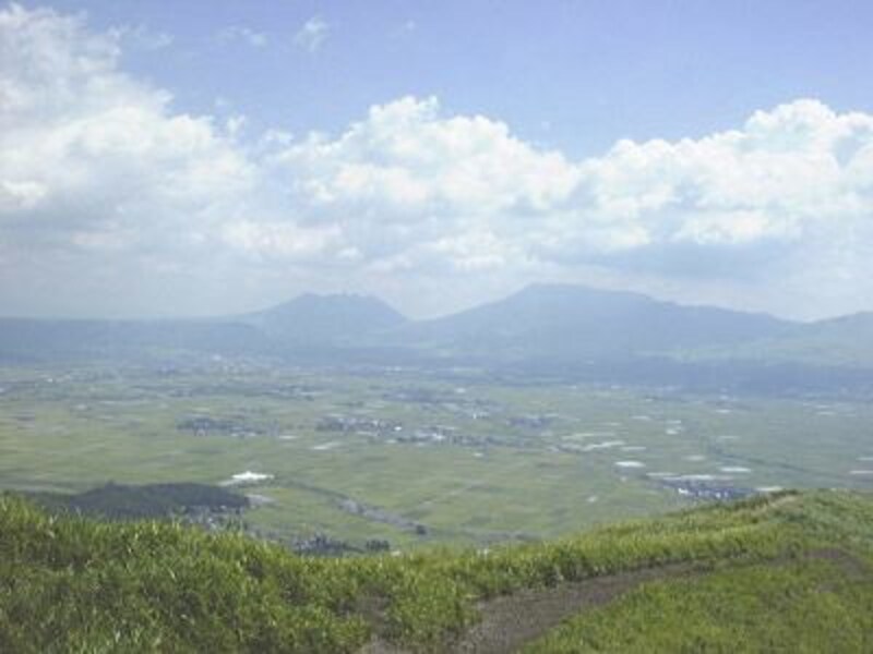 《熊本》大観峰から眺める阿蘇五岳