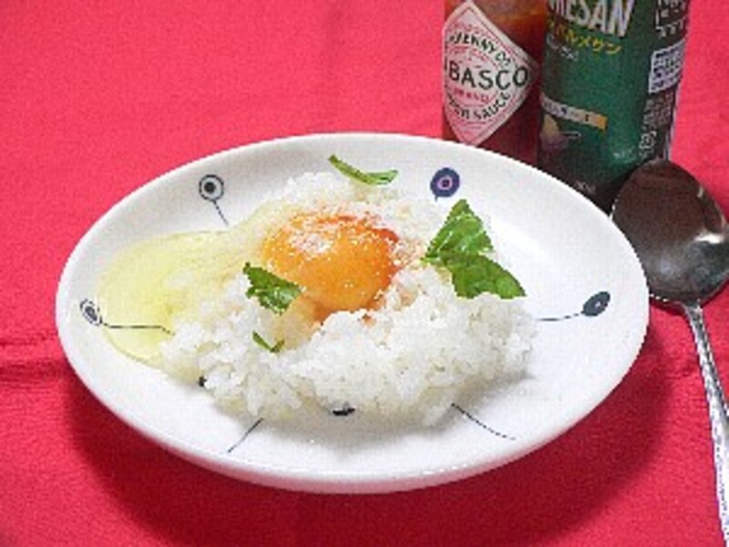 タバスコ玉子かけご飯