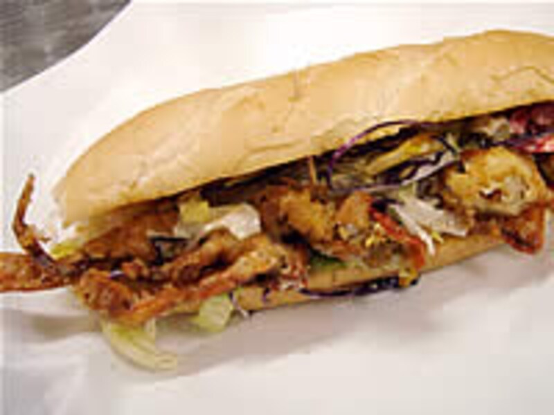 「東南アジア産ソフトシェルクラブのバゲット」