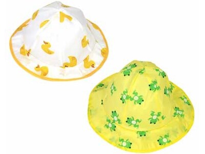 レインCAP(カエル・アヒル柄) レインCAP サイズ-S・M 価格-907円(税込み) コチラで購入!【画像提供:BOO FOO WOO CO.,LTD.】