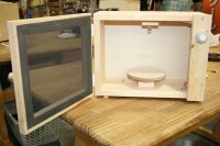 おままごと電子レンジ。手で回せるターンテーブルと電気付き