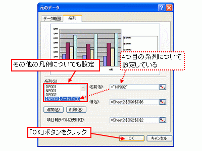 その他の凡例についても設定して「OK」ボタンをクリック