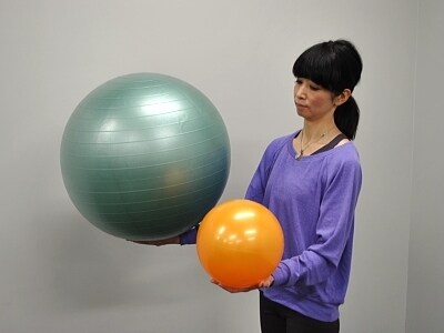 左ボール55cm/右ボール20cm