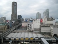 渋谷駅を上から見たところ