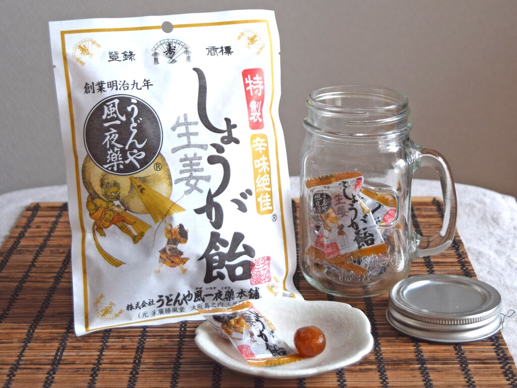 うどんや風一夜薬本舗の「特製しょうが飴」で健康的に！辛さで季節を乗り切ろう