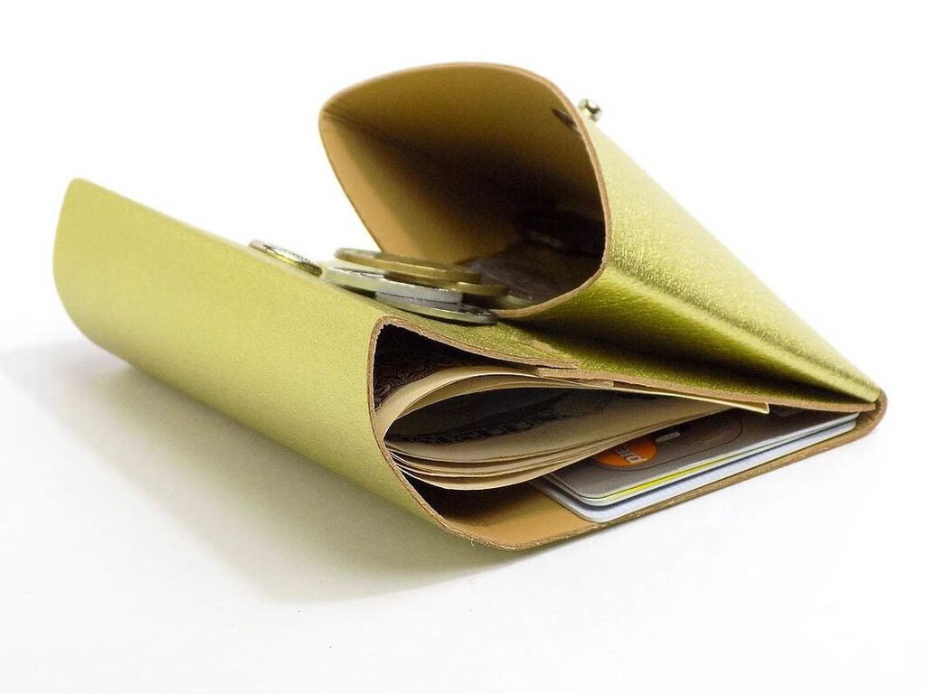 小銭とカードも入れられる収納力抜群のミニレザー財布