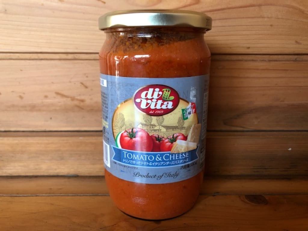 業務スーパーのパスタソース「トリノで作ったトマト&イタリアンチーズパスタソース」