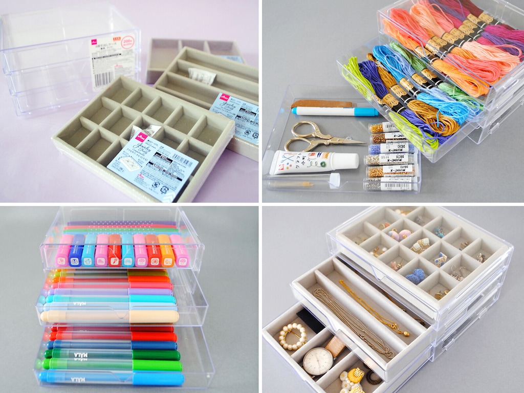 【ダイソー】おしゃれに収納できると話題！「3段引き出しケース」を実践で紹介