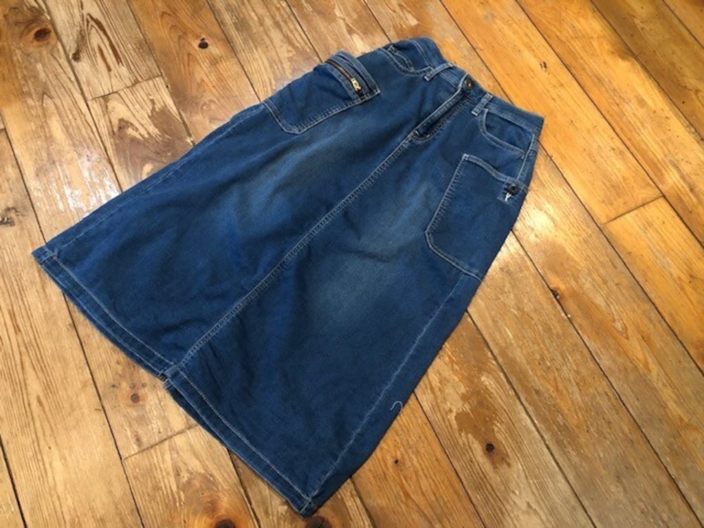 ワークマンのデニムキャンプスカートはあったか伸縮の1900円！毎日着たい4コーデ