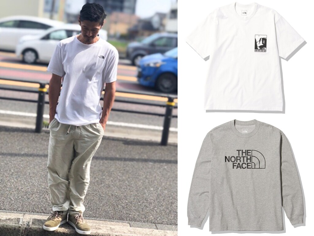 ザ・ノース・フェイスのTシャツコーデ2022年版！夏や秋に便利な半袖長袖Tを紹介