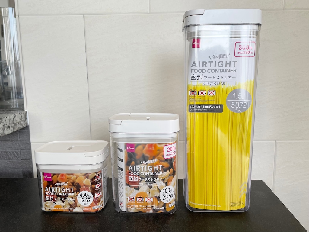 【ダイソー】「密封フードストッカー」はパスタの保存に◎湿気から守る優れもの！