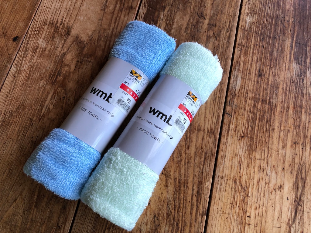 ワークマンの「フェイスタオル」は100円以下で、しっかり安心感の生地◎選べる7色