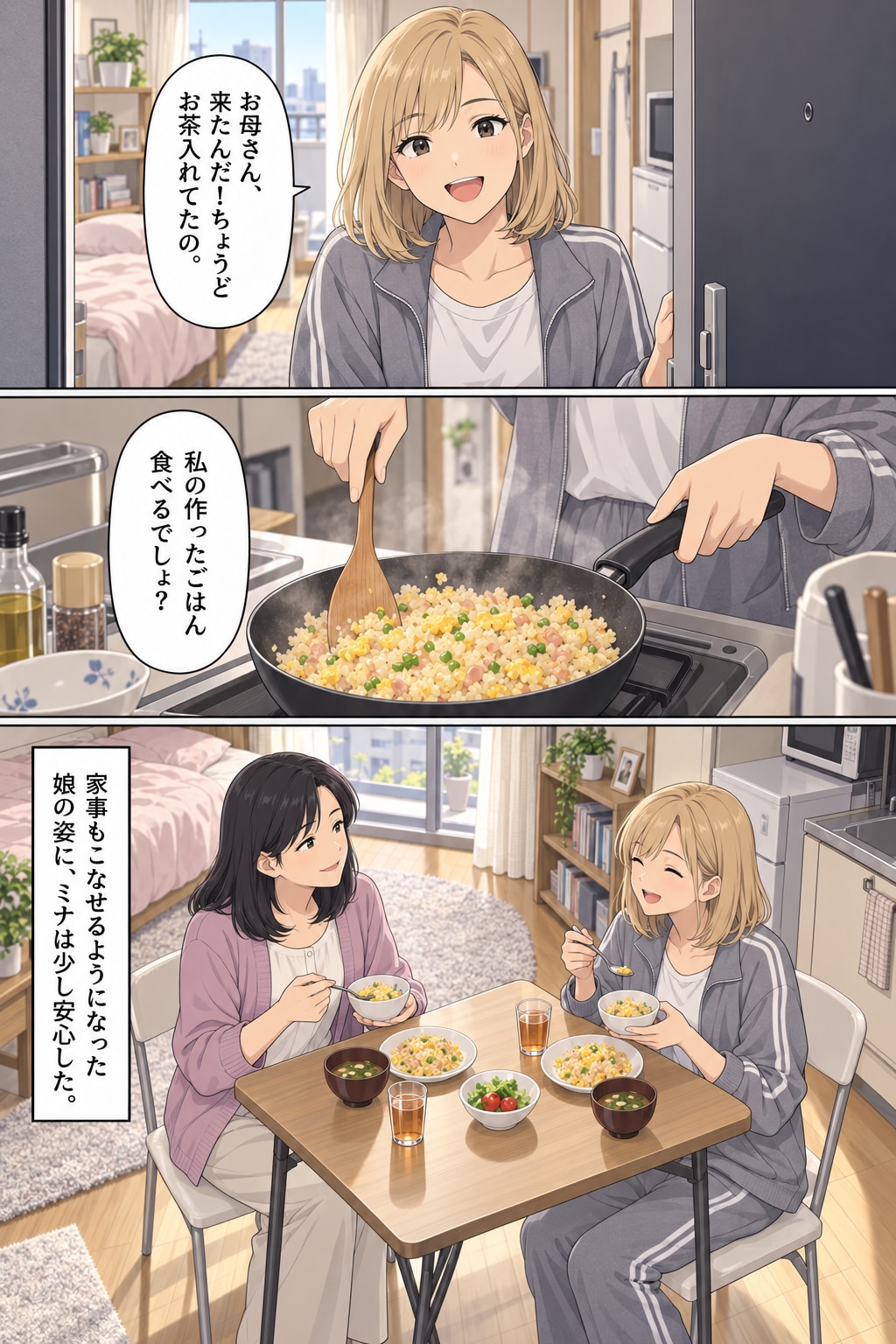 【漫画】「うわ……」合鍵で19歳娘のアパートにこっそり入った母。目撃した「衝撃の姿」とは【前編】