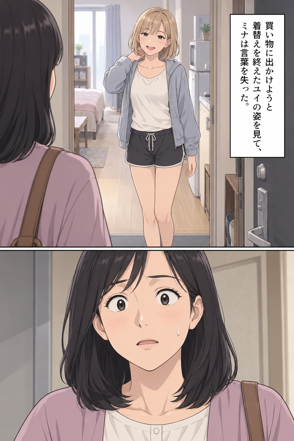 【漫画】「うわ……」合鍵で19歳娘のアパートにこっそり入った母。目撃した「衝撃の姿」とは【前編】