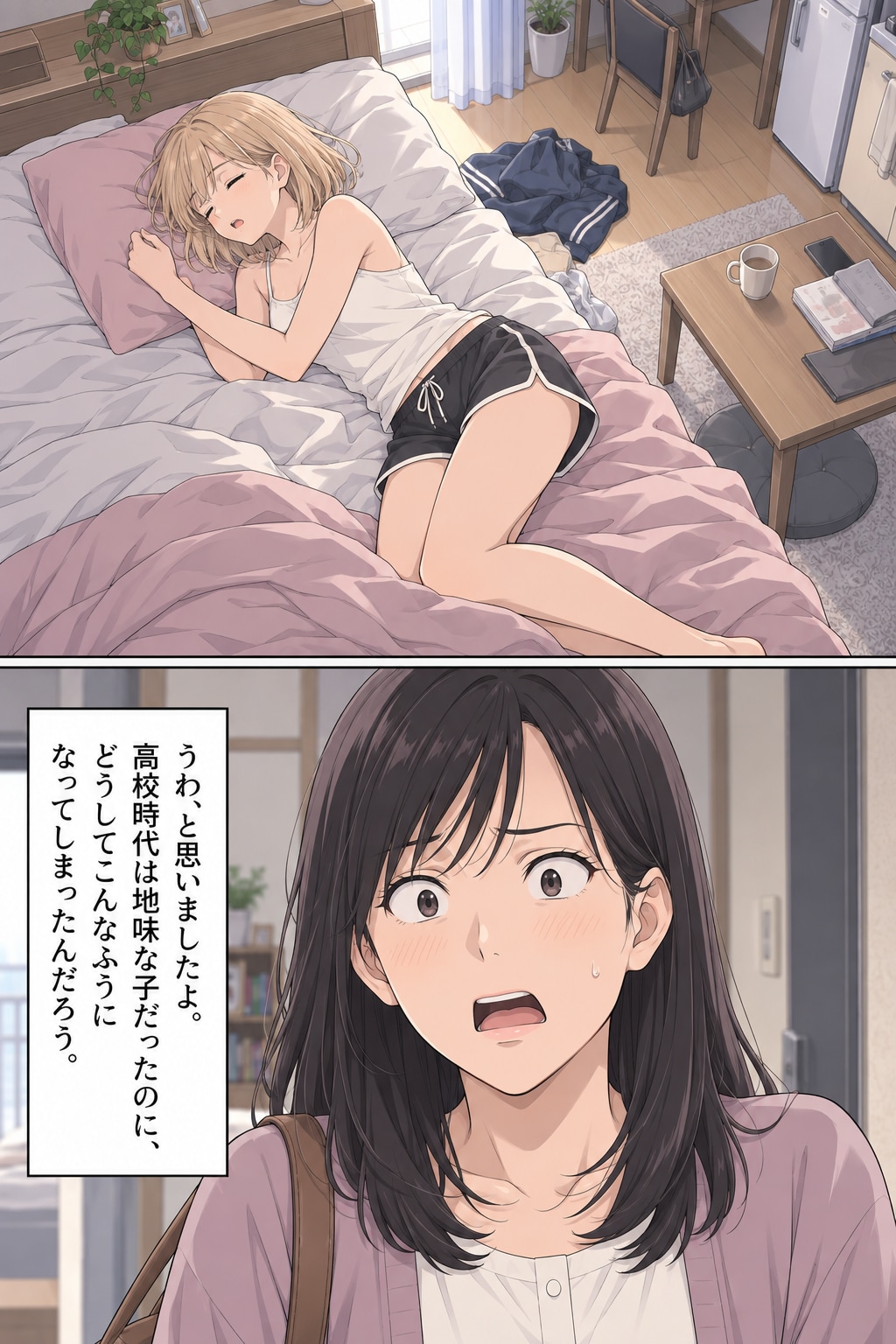 【漫画】「うわ……」合鍵で19歳娘のアパートにこっそり入った母。目撃した「衝撃の姿」とは【後編】