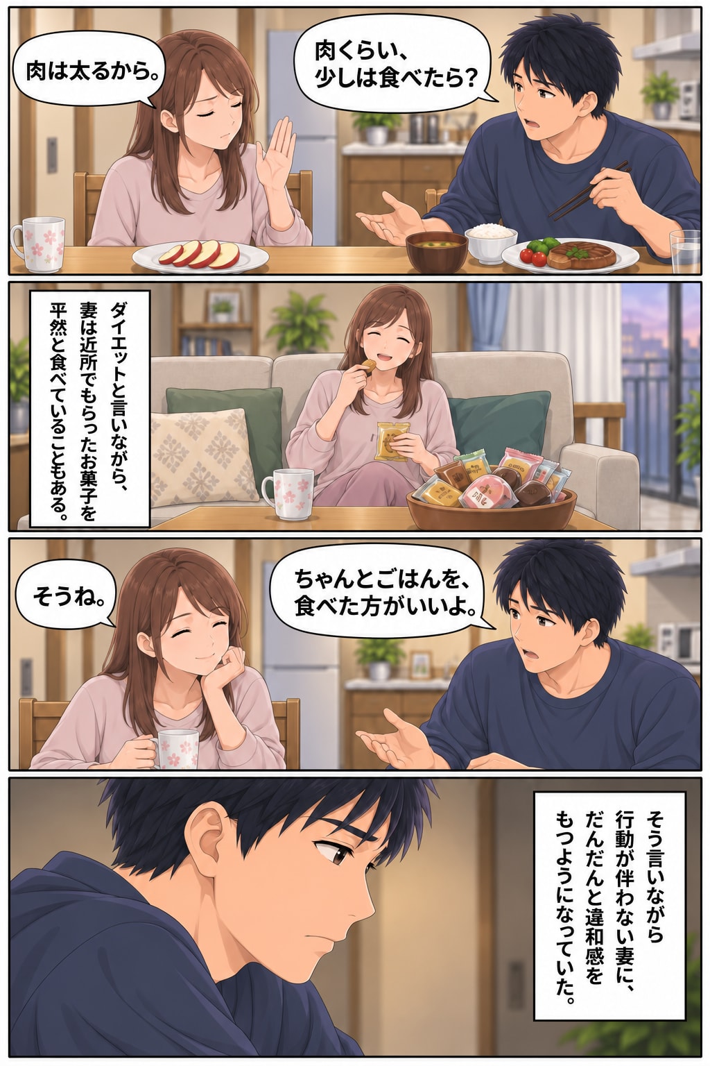 【マンガ】「理想の妻」の条件とは？穏やかで優しく反論しない女性と結婚した男性、円満の条件に気づく【前編】