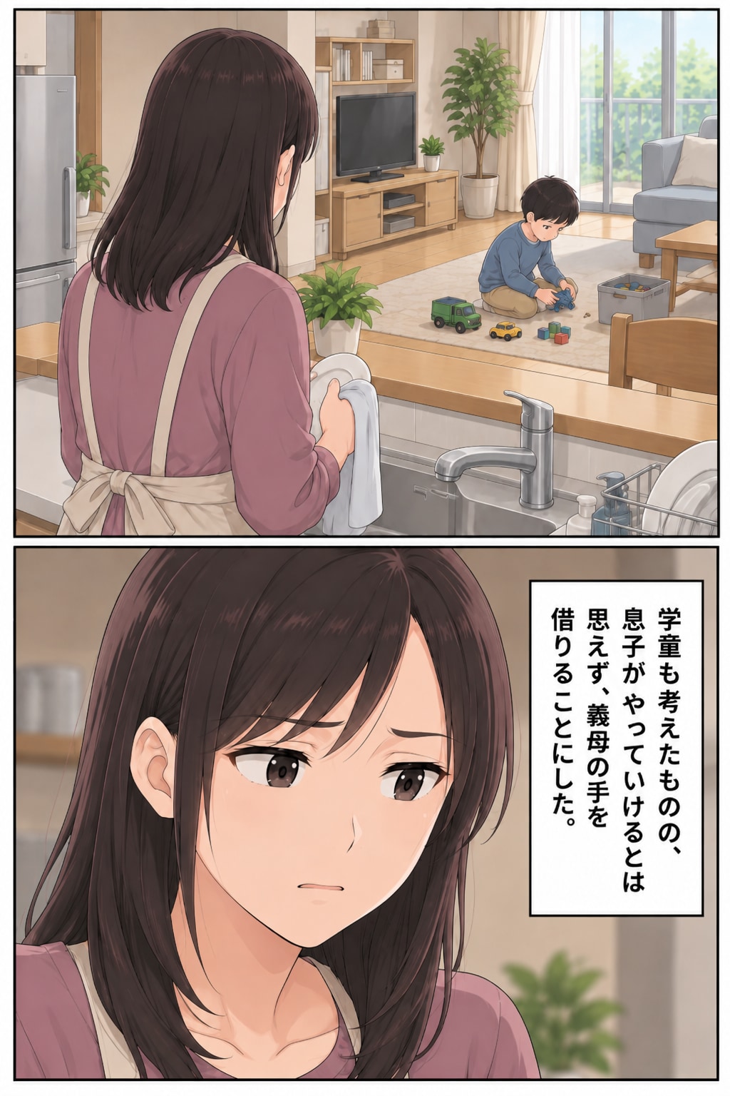 【マンガ】義母の手作りハンバーグに異物が!?「ウッとなってトイレに駆け込んだ」私を見て、息子まで…【前編】