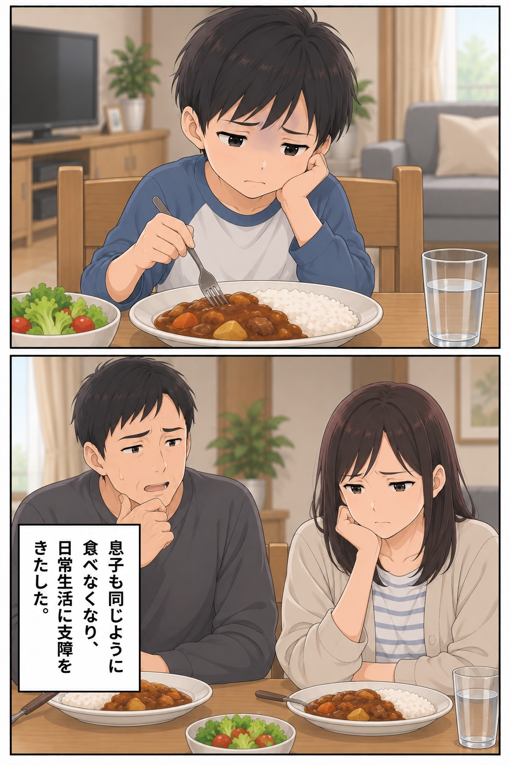 【マンガ】義母の手作りハンバーグに異物が!?「ウッとなってトイレに駆け込んだ」私を見て、息子まで…【後編】