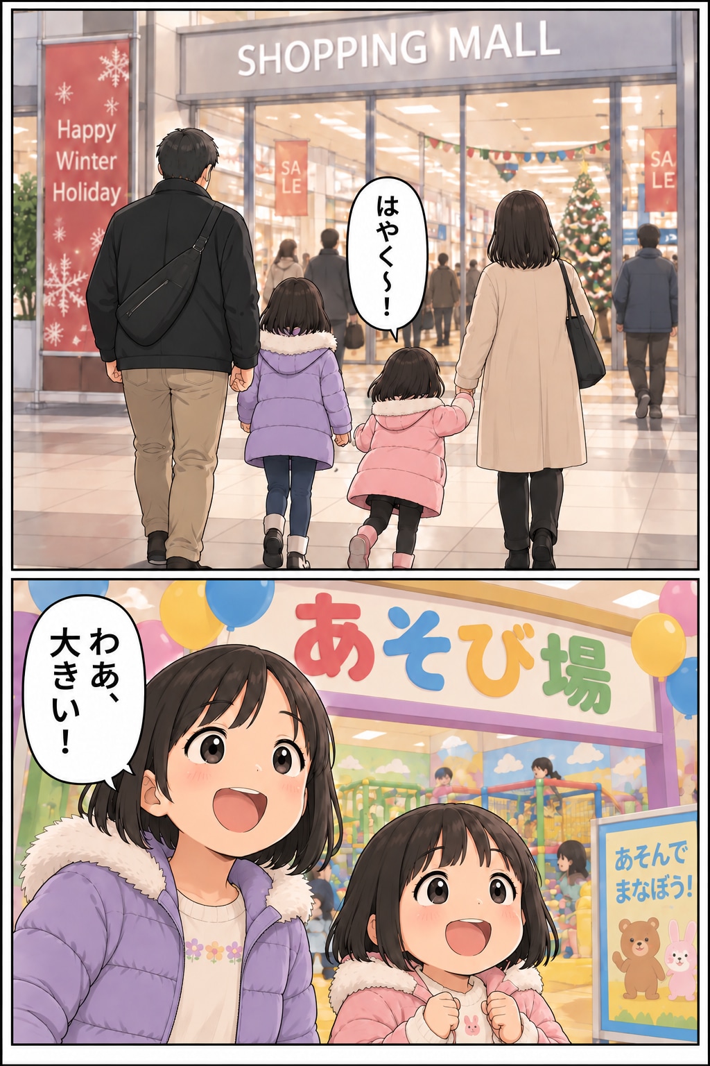 【漫画】「オレの予約席だからどけ」フードコートで主張する高齢男性にザワッ。夫の「見事な対応」とは【前編】