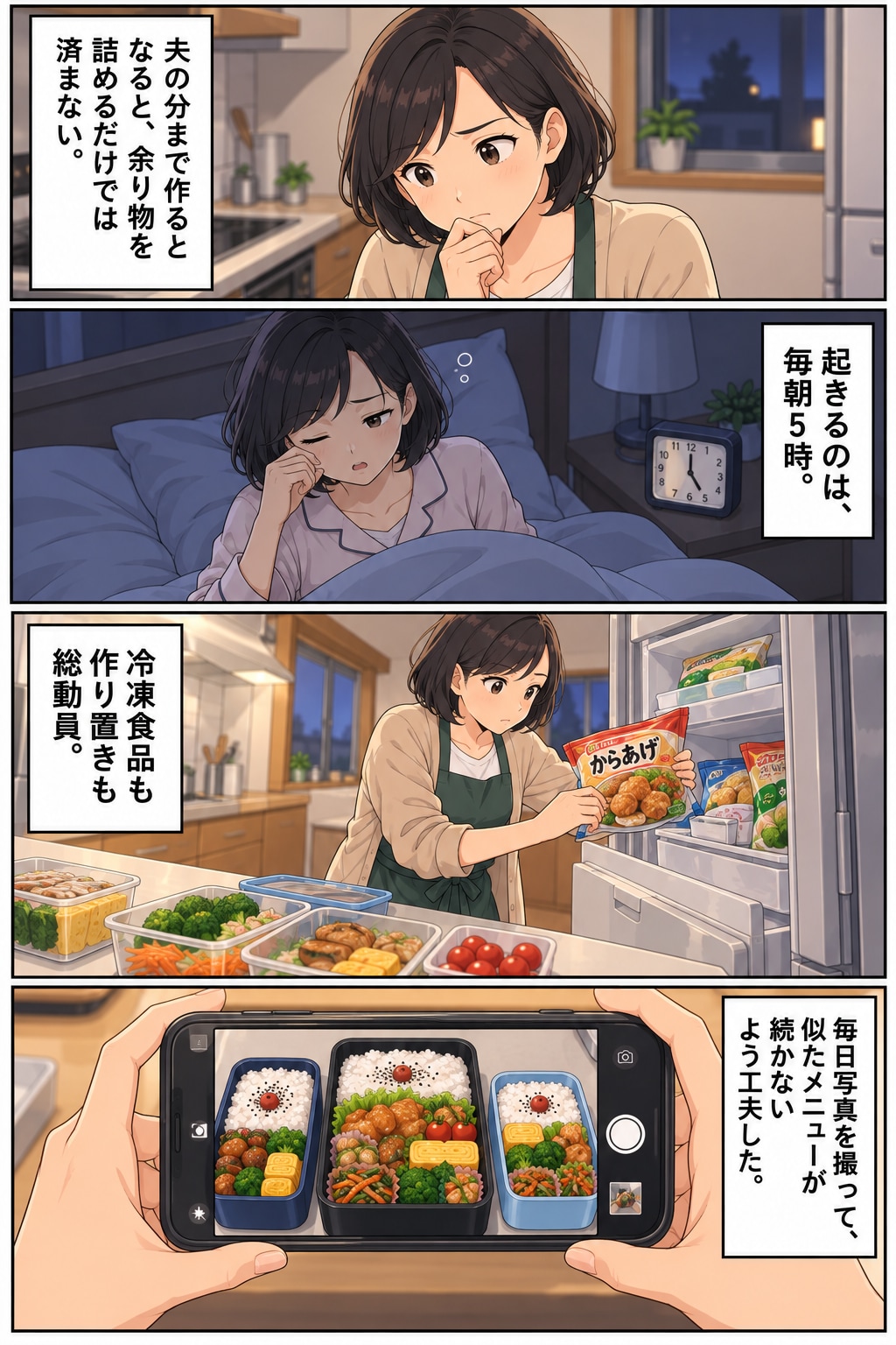 【漫画】妻の手作り弁当が暴いた夫の悪事!?異変を察知した妻が弁当に仕込んだイタズラで意外な展開が…【前編】