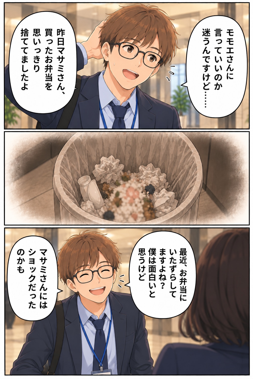 【漫画】妻の手作り弁当が暴いた夫の悪事!?異変を察知した妻が弁当に仕込んだイタズラで意外な展開が…【後編】
