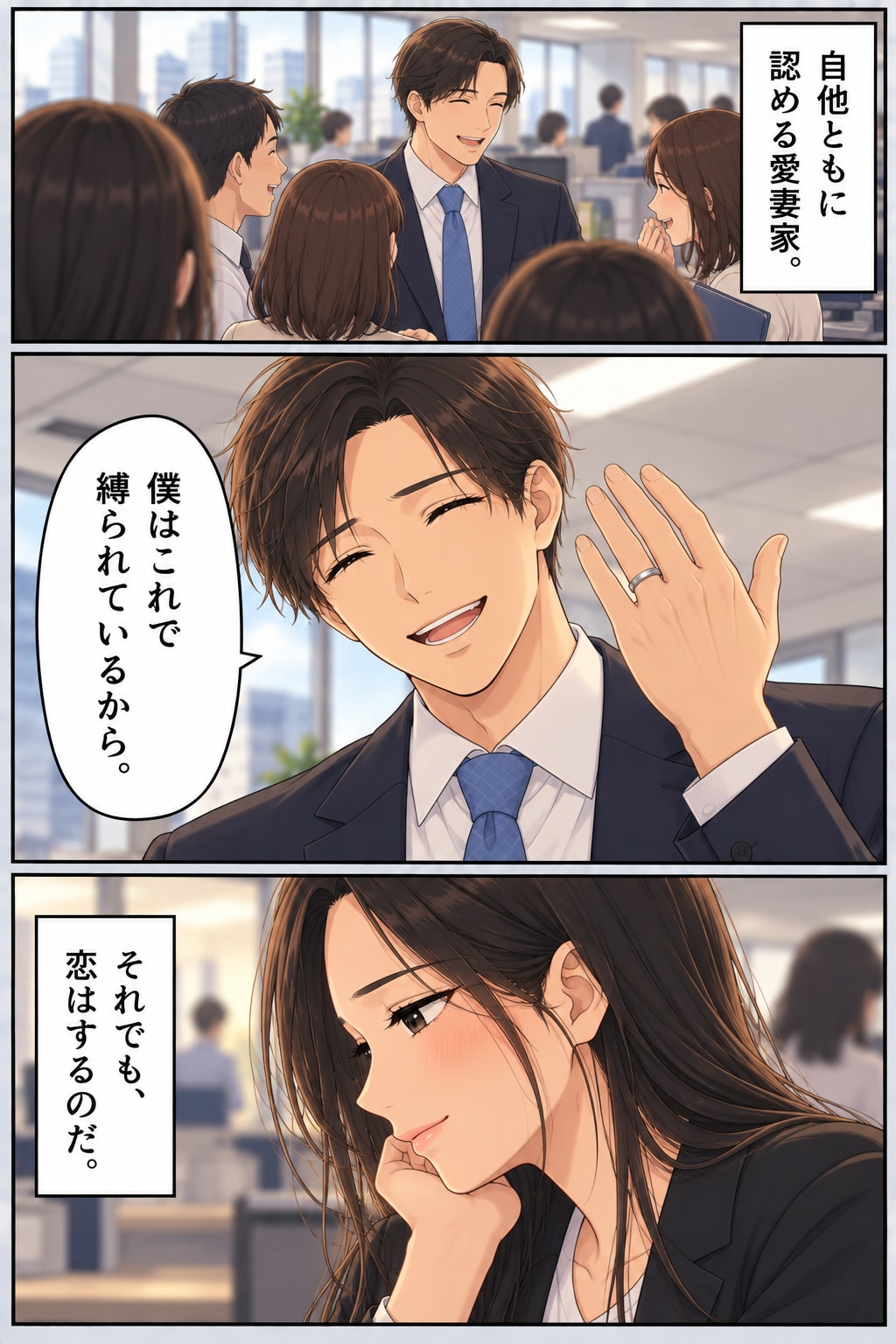 【マンガ】「結婚指輪をしている男の不倫率は高い」説は本当か？不倫ばかりしている30代女子の印象論【前編】