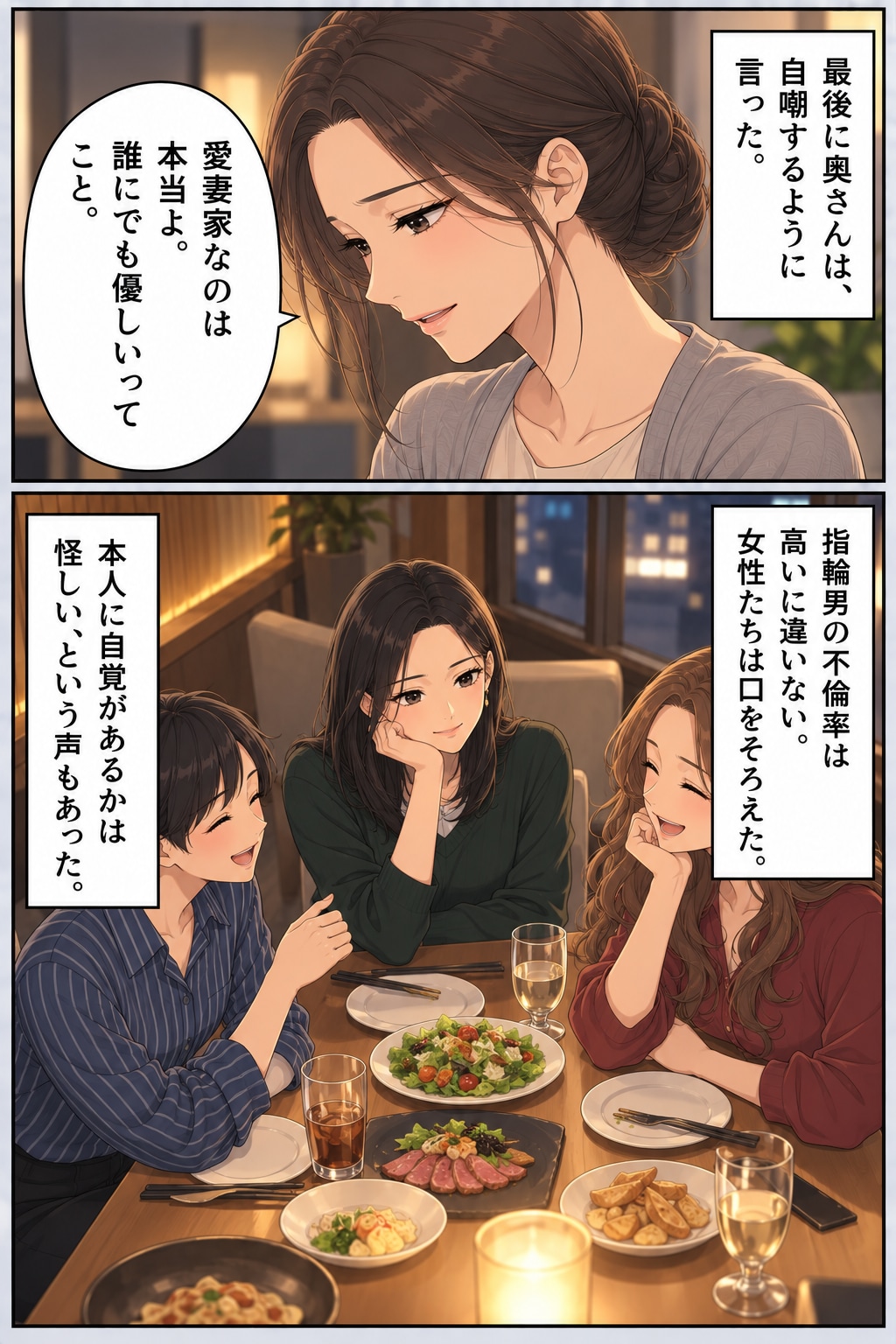【マンガ】「結婚指輪をしている男の不倫率は高い」説は本当か？不倫ばかりしている30代女子の印象論【後編】