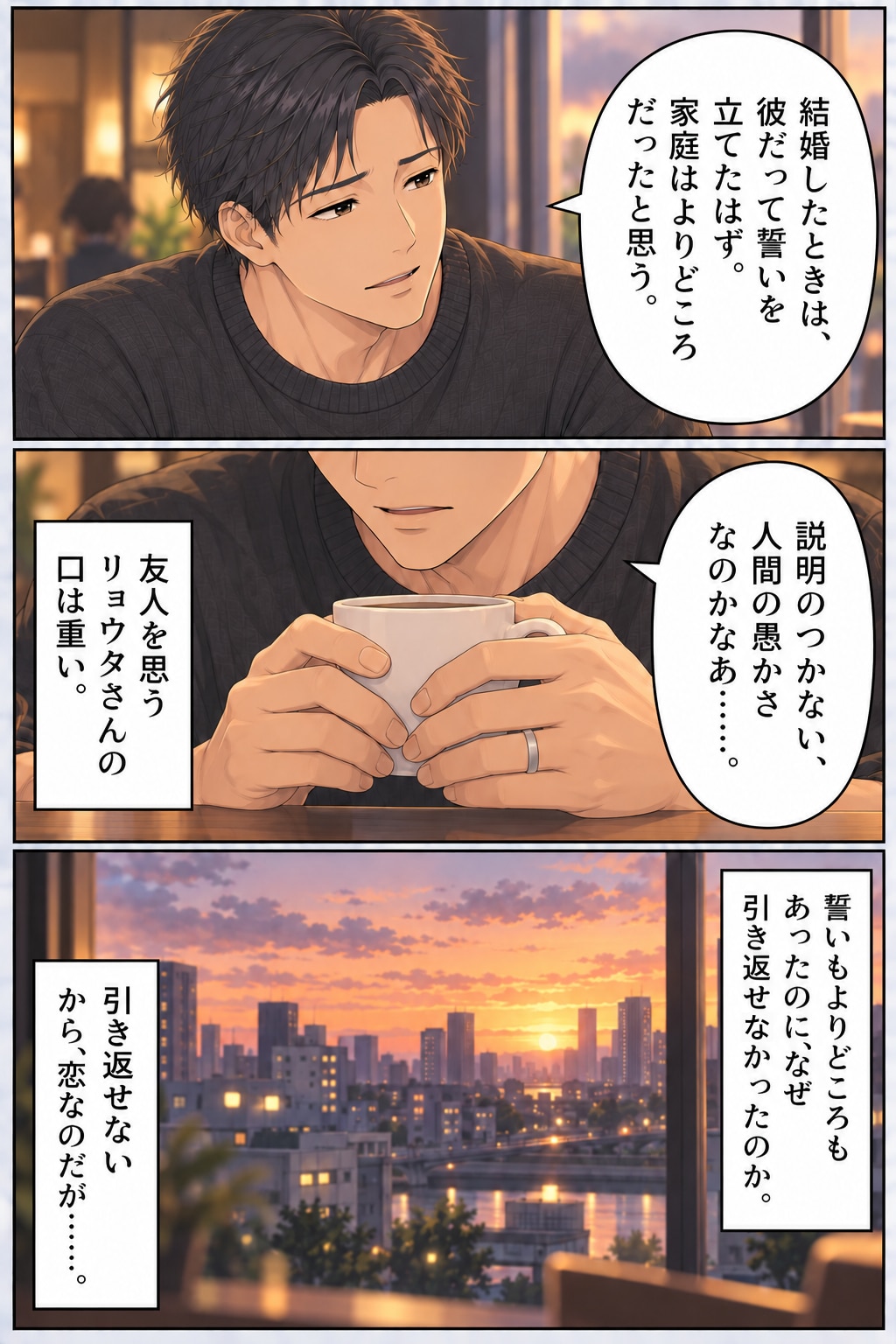 【マンガ】「結婚指輪をしている男の不倫率は高い」説は本当か？ 不倫ばかりしている30代女子の印象論【後編】