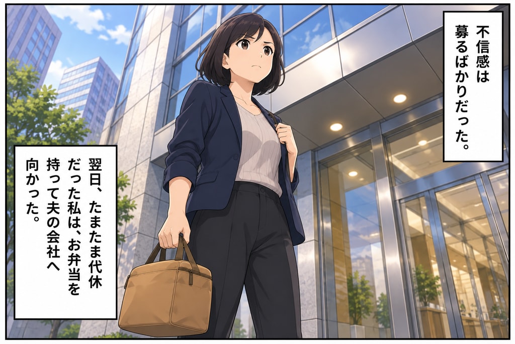 【漫画】妻の手作り弁当が暴いた夫の悪事!?異変を察知した妻が弁当に仕込んだイタズラで意外な展開が…【後編】